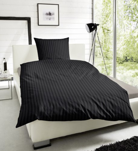 Schöne Bettwäsche aus Satin - schwarz 155x220 von Primera ...