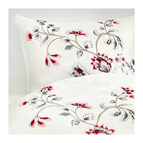 bettwäsche ikea floral weiß rosa