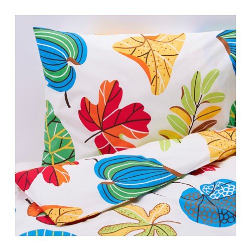 ikea bettwäsche blumen blätter