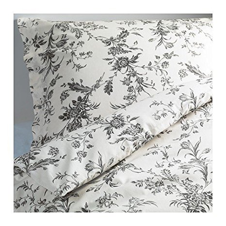 ikea bettwäsche blumenmuster weiß grau