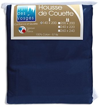 Schöne Bettwäsche aus Baumwolle - blau 140x200 von Nuit des Vosges Schöne Bettwäsche aus Baumwolle - blau 140x200 von Nuit des Vosges
