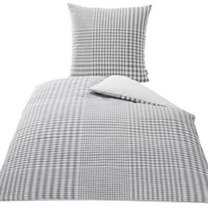 Traumhafte Bettwäsche aus Baumwolle - grau 155x220 von KBT Cotton Plus