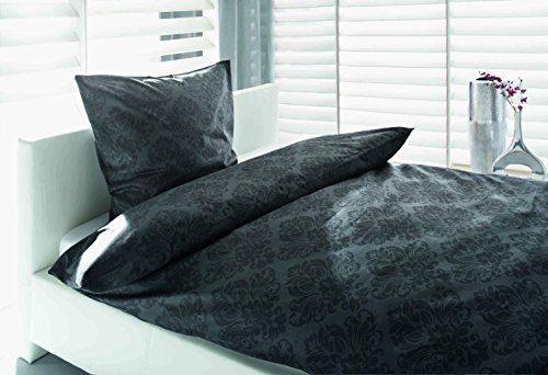 Hübsche Bettwäsche aus Baumwolle - grau 155x220 von Sun Garden