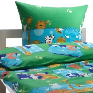 Schöne Bettwäsche aus Baumwolle - grün 135x200 von Essenza
