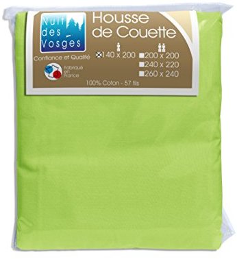 Hübsche Bettwäsche aus Baumwolle - grün 140x200 von Nuit des Vosges Hübsche Bettwäsche aus Baumwolle - grün 140x200 von Nuit des Vosges