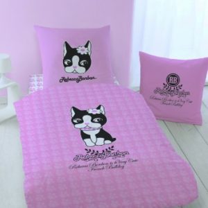 Kuschelige Bettwäsche aus Baumwolle - rosa 135x200 von CTI