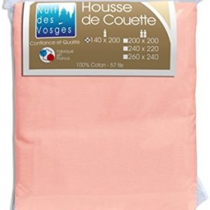 Kuschelige Bettwäsche aus Baumwolle - rosa 140x200 von Nuit des Vosges