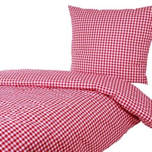 Traumhafte Bettwäsche aus Baumwolle - rot 135x200 von Hans-Textil-Shop