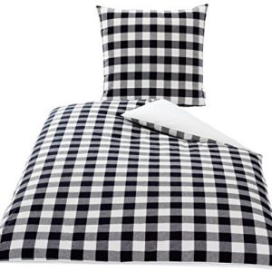 Traumhafte Bettwäsche aus Baumwolle - schwarz 135x200 von KBT Cotton Plus