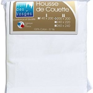 Schöne Bettwäsche aus Baumwolle - weiß 200x200 von Nuit des Vosges
