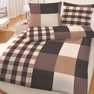 Traumhafte Bettwäsche aus Biber - braun 135x200 von CMFashion