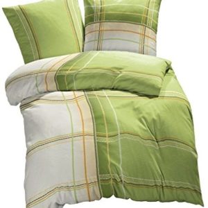 Kuschelige Bettwäsche aus Biber - grün 135x200 von Ido