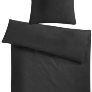 Schöne Bettwäsche aus Biber - schwarz 155x220 von Geniesse den Schlaf