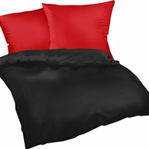 Hübsche Bettwäsche aus Biber - schwarz 155x220 von Genieße den Schlaf