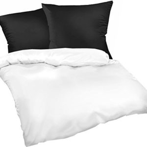 Schöne Bettwäsche aus Biber - weiß 155x220 von Genieße den Schlaf