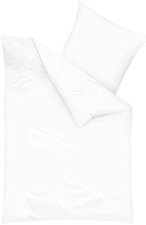 Traumhafte Bettwäsche aus Biber - weiß 155x220 von Kaeppel
