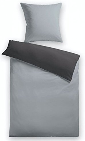 Traumhafte Bettwäsche aus Fleece - grau 135x200 von HomeStylist