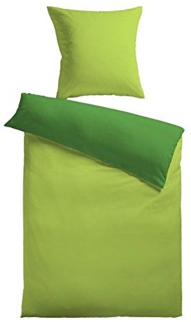Hübsche Bettwäsche aus Fleece - grün 155x220 von HomeStylist
