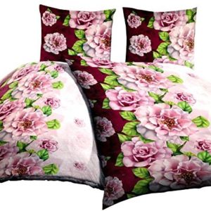 Schöne Bettwäsche aus Fleece - rosa 135x200 von Bertels Textilhandels GmbH