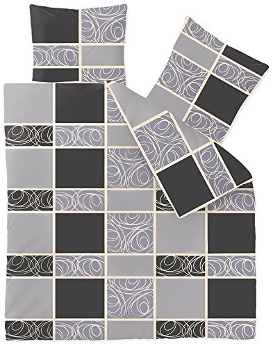 Schöne Bettwäsche aus Fleece - schwarz 200x220 von CelinaTex Schöne Bettwäsche aus Fleece - schwarz 200x220 von CelinaTex