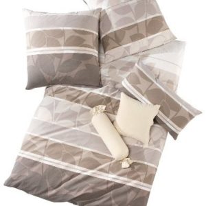 Hübsche Bettwäsche aus Jersey - braun 155x220 von