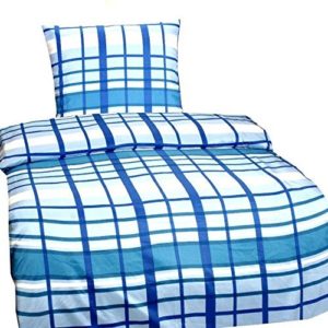 Hübsche Bettwäsche aus Microfaser - blau 135x200 von Leonado Vicenti