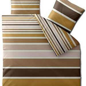 Kuschelige Bettwäsche aus Microfaser - braun 200x200 von aqua-textil