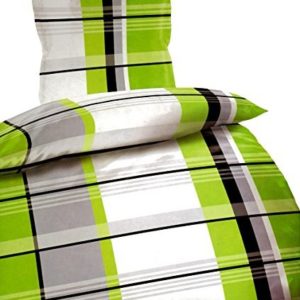 Schöne Bettwäsche aus Microfaser - grün 135x200 von Bertels