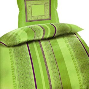 Traumhafte Bettwäsche aus Microfaser - grün 135x200 von Bertels