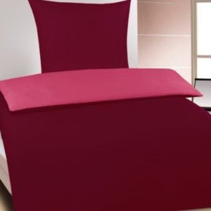 Hübsche Bettwäsche aus Microfaser - rosa 155x220