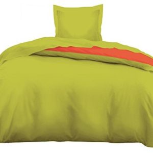 Kuschelige Bettwäsche aus Renforcé - grün 135x200 von DILIOS