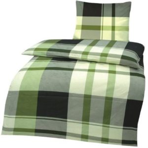Schöne Bettwäsche aus Renforcé - grün 135x200 von optidream