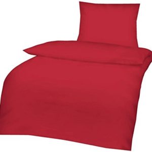Schöne Bettwäsche aus Renforcé - rot 135x200 von daspasstgut