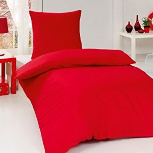 Traumhafte Bettwäsche aus Renforcé - rot 155x220 von Bettenpoint