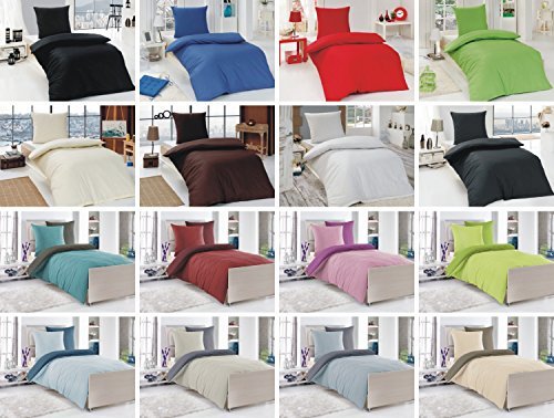 Hübsche Bettwäsche aus Renforcé - rot 155x220 von optidream Hübsche Bettwäsche aus Renforcé - rot 155x220 von optidream