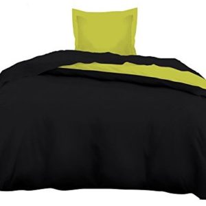 Schöne Bettwäsche aus Renforcé - schwarz 135x200 von DILIOS