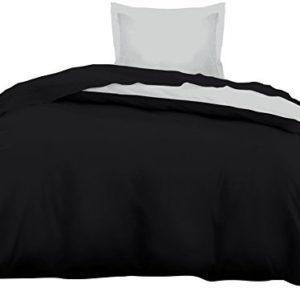 Kuschelige Bettwäsche aus Renforcé - schwarz 135x200 von DILIOS