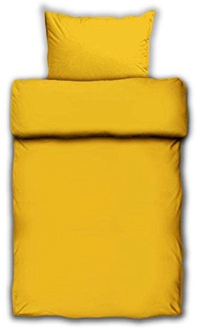 Kuschelige Bettwäsche aus Satin - gelb 135x200 von Bettendreams