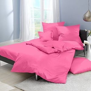 Schöne Bettwäsche aus Satin - rosa 135x200 von Lorena Textil