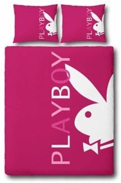 Schöne Bettwäsche aus Satin - rosa 135x200 von Playboy