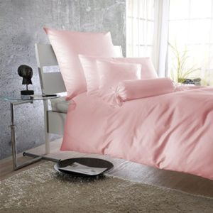 Hübsche Bettwäsche aus Satin - rosa 135x200