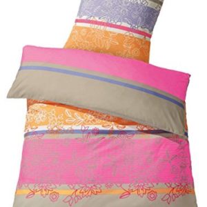 Hübsche Bettwäsche aus Satin - rosa 155x220 von Meradiso