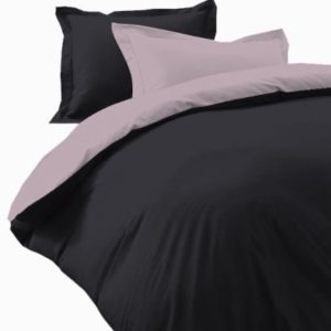 Hübsche Bettwäsche aus Satin - schwarz 155x200 von DILIOS