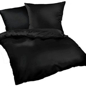 Kuschelige Bettwäsche aus Satin - schwarz 200x200 von Bettwaren-XXL