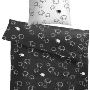 Hübsche Bettwäsche aus Satin - schwarz weiß 155x220 von Carpe Sonno