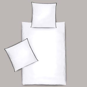 Traumhafte Bettwäsche aus Satin - weiß 135x200 von Dormisette