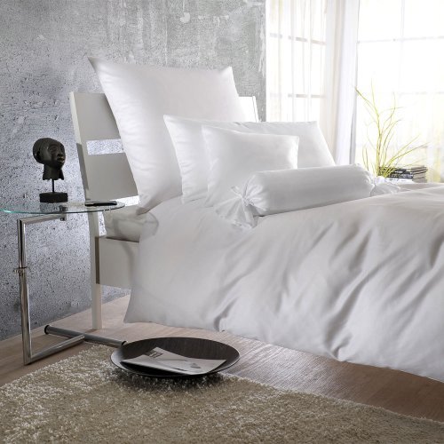 Hübsche Bettwäsche aus Satin - weiß 220x240 Hübsche Bettwäsche aus Satin - weiß 220x240