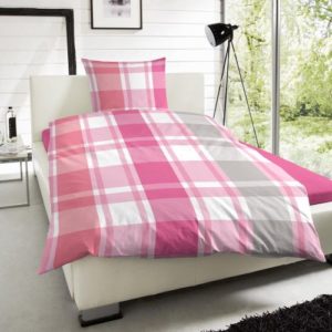 Traumhafte Bettwäsche aus Seersucker - rosa 135x200 von Magita