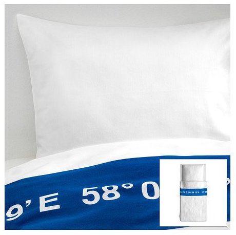 Schöne Bettwäsche aus Baumwolle - blau 140x200 von Ikea