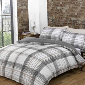 Schöne Bettwäsche aus Baumwolle - braun 135x200 von Homespace Direct